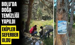 Bolu’da ormanlık alanlar çöplerden temizlendi