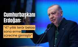 Cumhurbaşkanı Erdoğan, "47 yıllık terör belası inşallah sona erme sürecine girmiştir"
