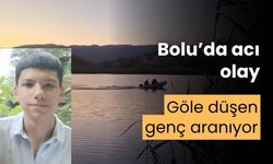 Bolu’da gölde kaybolan genç için ekipler seferber oldu