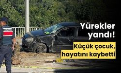 Hafriyat kamyonunun çarptığı otomobildeki çocuk, hayatını kaybetti