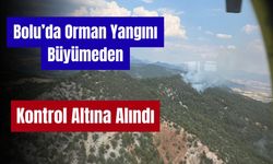 Bolu'da çıkan orman yangını büyümeden kontrol altına alındı