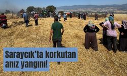 Saraycık’ta korkutan anız yangını!
