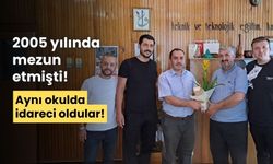 2005 yılında mezun ettiği öğrencisiyle, aynı okulda idareci oldular