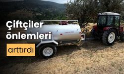 Biçerdöverlere su tankerleri eşlik ediyor