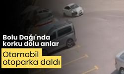 Bolu Dağı'nda korku dolu anlar otoparka daldı
