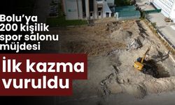 Bolu’da 200 kişilik spor salonu için ilk kazma vuruldu