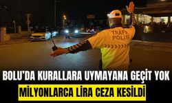 Bolu'da trafik denetimlerinde ceza yağdı: 6 milyon 897 bin 750 lira ceza