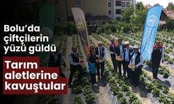 Çiftçilere, tarım aletleri hibe edildi