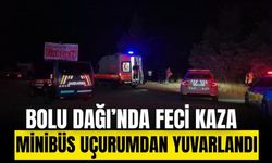 Bolu Dağı'nda frenleri boşalan minibüs uçuruma yuvarlandı: 1 yaralı