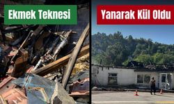 Bolu’da ekmek teknesi yanarak kül oldu