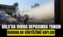Bolu’da hurda deposunda yangın: Dumanlar gökyüzünü kapladı