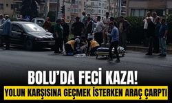 Yolun karşısına geçmek isteyen yayaya çarptı