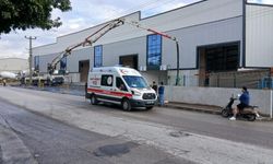 Fabrika inşaatında akıma kapılan işçi ağır yaralandı