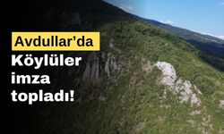Avdullar kalker ocağının iptali için, köylüler imza topladı