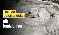 Balçıkla dolan gölü, temizleme çalışmaları başladı