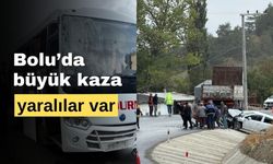 Bolu'da yolcu minibüsü kaza yaptı, yaralılar var