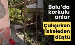 Bolu'da iskeleden düşen işçi yaralandı