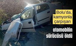 Bolu'da kamyonla çarpışan otomobilin sürücüsü öldü