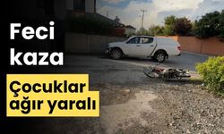 Feci kaza çocuklar ağır yaralı