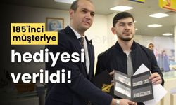 Bolu PTT’de, 185’inci müşteriye hediyesi takdim edildi