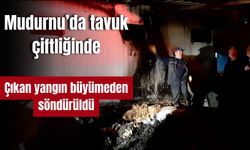 Mudurnu’da tavuk çiftliğinde çıkan yangın büyümeden söndürüldü