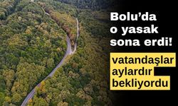 Bolu’da 3 aydır devam eden yasak sona erdi