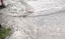 Sağanak yağış dereleri taşırdı bir çok alan su altında kaldı