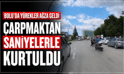 Bolu’da motosikletli az daha yayaya çarpıyordu