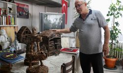 Bolu’da yaşayan emekli polis, ahşapları sanat eserine dönüştürüyor