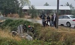 Bolu’da otomobil sulama kanalına uçtu: 1 yaralı