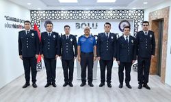 Bolu'da terfi eden polislere, rütbeleri takıldı