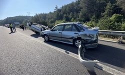 Bolu’da otomobil takla attı: 3 yaralı