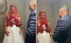 Bu nasıl gelenek? Gelinin yüz ifadesi olan biteni özetledi