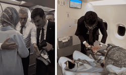 Uçakta fenalaşan yolcuya ilk müdahale Bakan ve Genel Müdürden