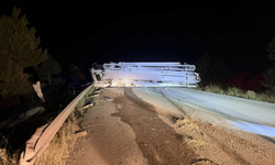 Bolu’da beton mikseri devrildi!