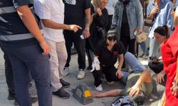 Otomobile çarpmamak için manevra yaptı, taş dubaya çarpıp savruldu
