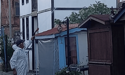 Muhtar tulumunu giydi ilaçlama yaptı