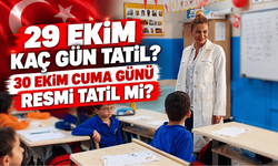 29 Ekim kaç gün tatil? 30 Ekim Cuma günü resmi tatil mi?