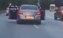Trafikte tehlikeli yolculuk kamerada