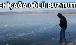 Yeniçağa Gölü buz tuttu