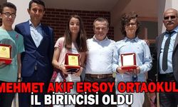 Mehmet Akif Ersoy Ortaokulu il birincisi oldu