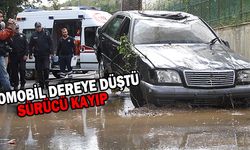 OTOMOBİL DEREYE DÜŞTÜ SÜRÜCÜ KAYIP