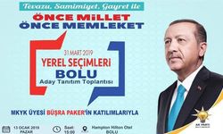 AK PARTİ BOLU ADAY TANITIM TOPLANTISI PAZAR 15.00'DA