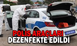 POLİS ARAÇLARI DEZENFEKTE EDİLDİ