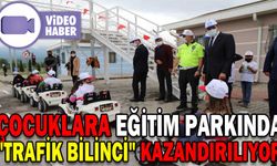 ÇOCUKLARA EĞİTİM PARKINDA "TRAFİK BİLİNCİ" KAZANDIRILIYOR