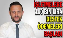İŞLETMELERE 100 BİN LİRA DESTEK ÖDEMELERİ BAŞLADI