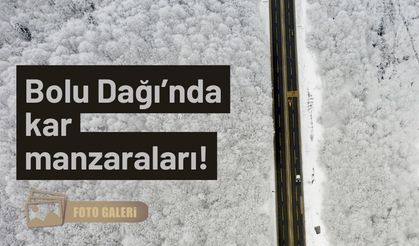 Bolu Dağı'nda kar manzaları
