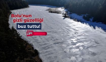 Bolu'nun derinliklerindeki gizli güzellik, buz tuttu