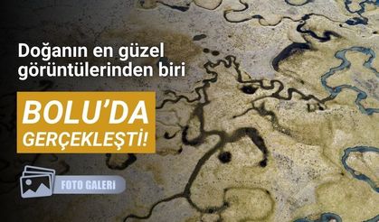 Bolu'nun yüksek yaylasında eriyen karlar, menderesler oluşturdu