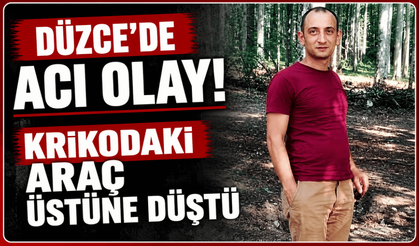 Krikodan düşen aracın altında can verdi